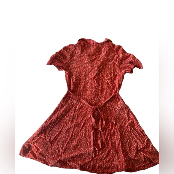 NWT Urban Outfitters Crowley Collared Floral Mini Dress In Red 90s vibes - Picture 4 of 5